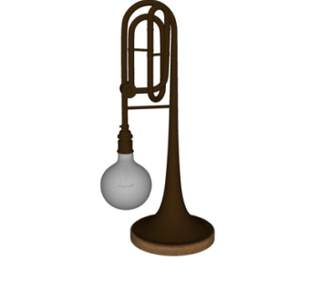 简欧台灯su模型