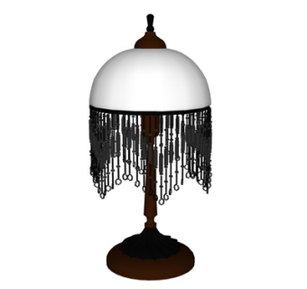 简欧台灯su模型