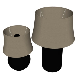 现代台灯su模型