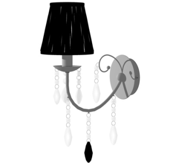 简欧壁灯su模型