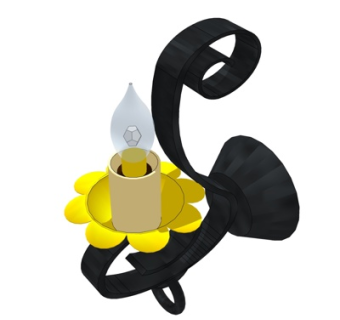 简欧壁灯su模型