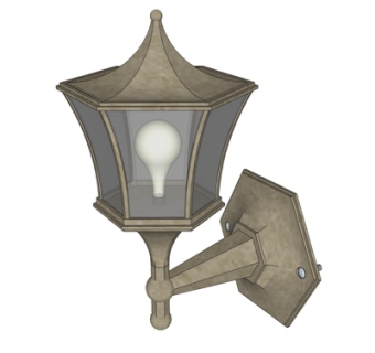 简欧壁灯su模型