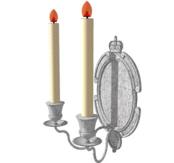 简欧壁灯su模型