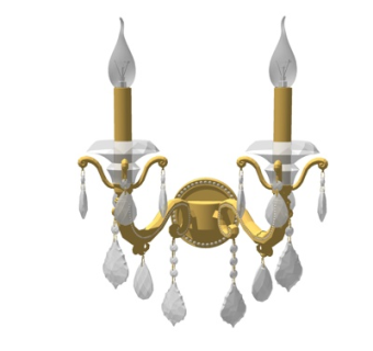 简欧壁灯su模型