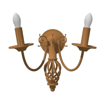 简欧壁灯su模型