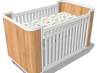 现代<em>婴儿</em>床su模型