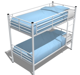 工业风儿童床su模型