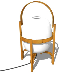 现代台灯su模型