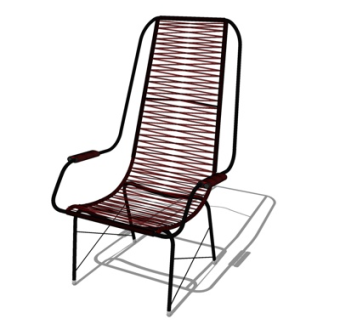 现代休闲椅su模型