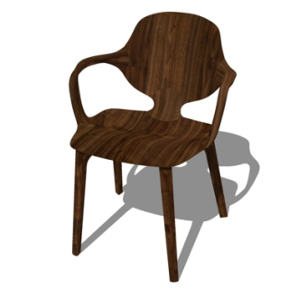 现代休闲椅su模型