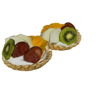 现代糕点su模型