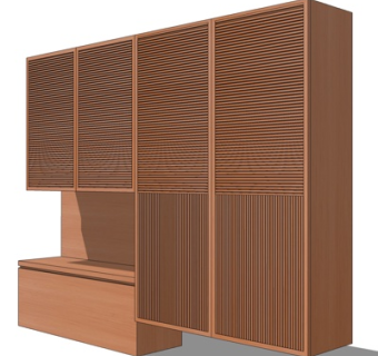 现代衣柜su模型