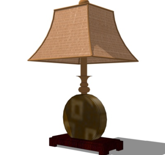 新中式台灯su模型