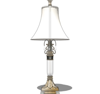 简欧台灯su模型