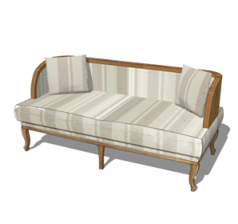 简欧双人沙发su模型