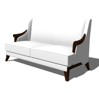简欧双人沙发su模型