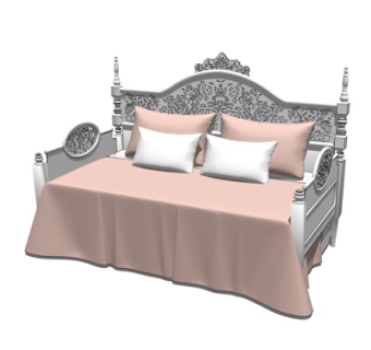 简欧双人沙发su模型