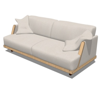 现代双人沙发su模型