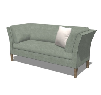 现代双人沙发su模型