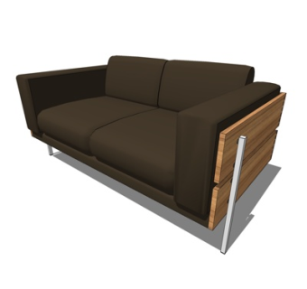 现代双人沙发su模型