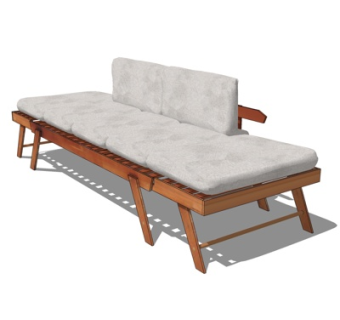 现代多人沙发su模型