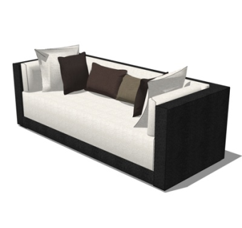 现代多人沙发su模型