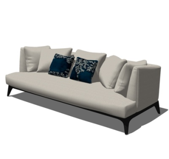 现代多人沙发su模型