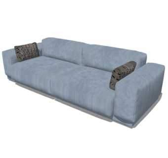 现代双人沙发su模型