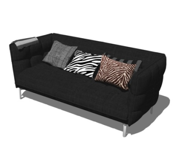 现代双人沙发su模型