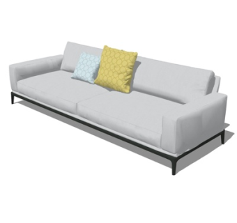 现代多人沙发su模型