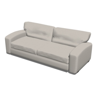 现代双人沙发su模型