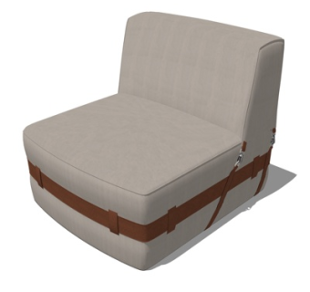 现代单人沙发su模型