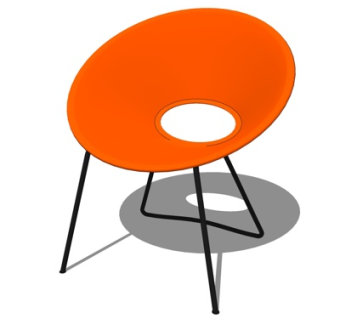 现代休闲椅su模型