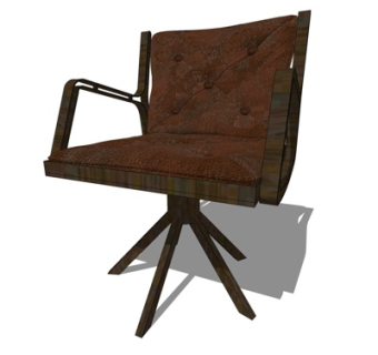 简欧休闲椅su模型