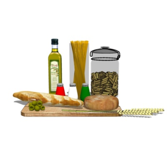 现代厨房用品su模型