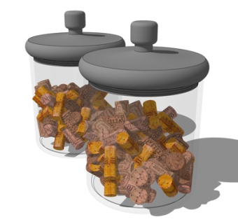 现代玻璃容器su模型