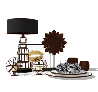 现代装饰品su模型