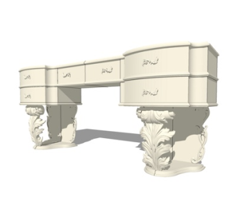 欧式书桌su模型