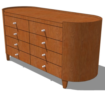 简欧边柜su模型