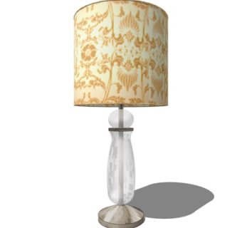 简欧台灯su模型