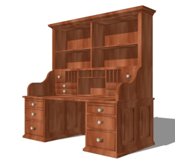 欧式书桌su模型