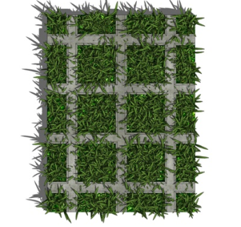 现代植物墙su模型