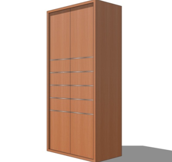 新中式衣柜su模型