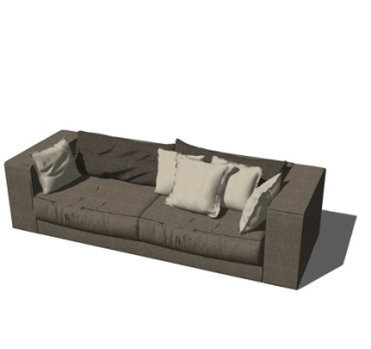 现代双人沙发su模型