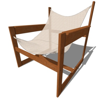 现代休闲椅su模型