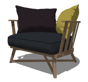 现代休闲椅su模型