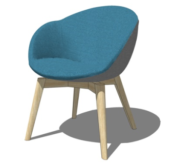 现代休闲椅su模型