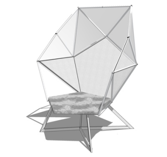 现代休闲椅su模型