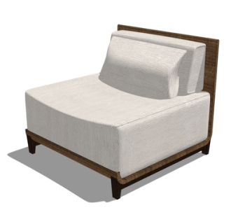 欧式单人沙发su模型