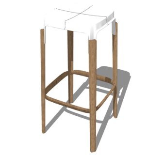 现代凳子su模型